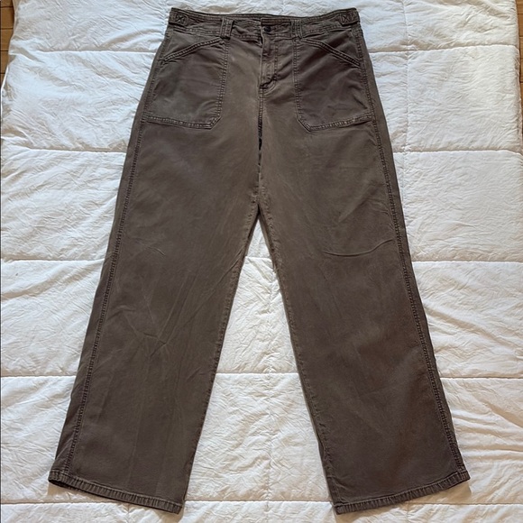 American Eagle Outfitters Brown Flare Stovepipe Wide Leg Jeans - Picture 1 of 7